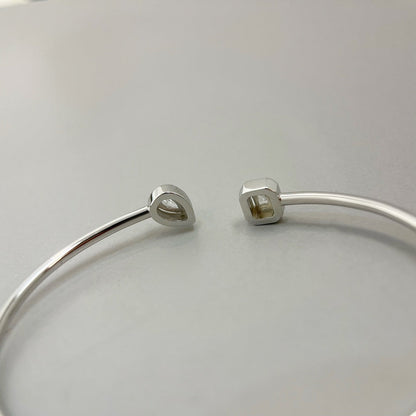 [AuraEcho]JONC FLEX MY TWIN TOI & MOI SILVER DIAMOND BRACELET