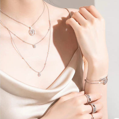 [AuraEcho]LUCKY MOVER PM PAVED NECKLACE