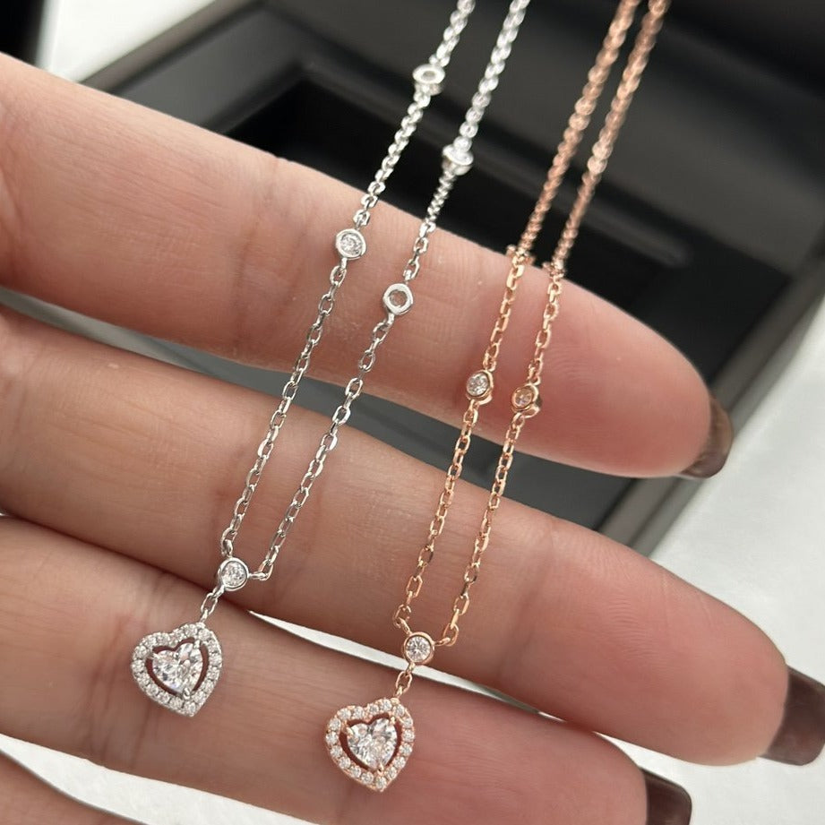 [AuraEcho]JOY HEART DIAMOND NECKLACE