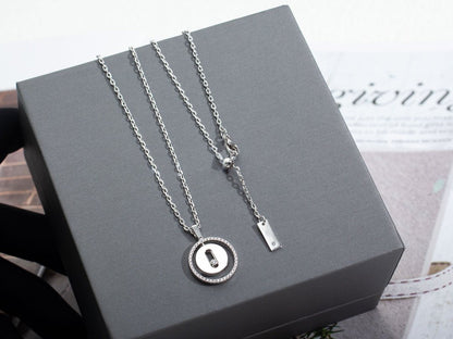 [AuraEcho]LUCKY MOVE PM NECKLACE SILVER DIAMOND