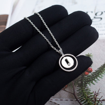 [AuraEcho]LUCKY MOVE PM NECKLACE SILVER DIAMOND