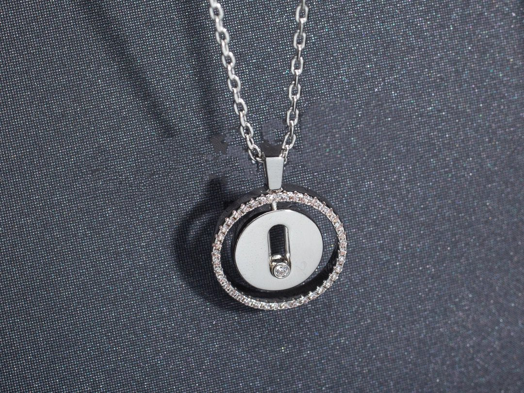 [AuraEcho]LUCKY MOVE PM NECKLACE SILVER DIAMOND