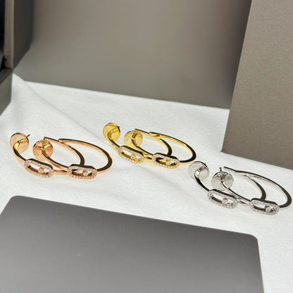 [AuraEcho]CREOLES MOVE UNO PM DIAMOND EARRINGS