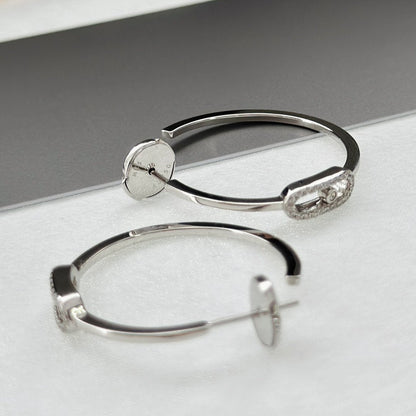 [AuraEcho]CREOLES MOVE UNO PM DIAMOND EARRINGS