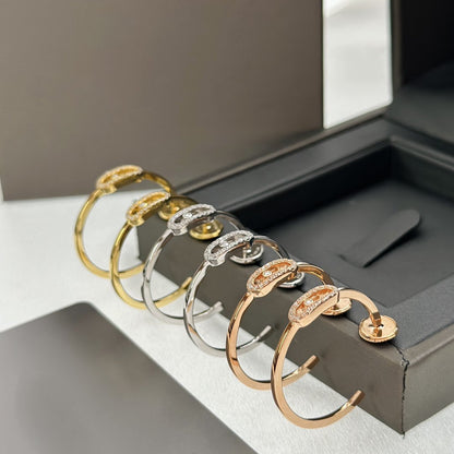 [AuraEcho]CREOLES MOVE UNO PM DIAMOND EARRINGS