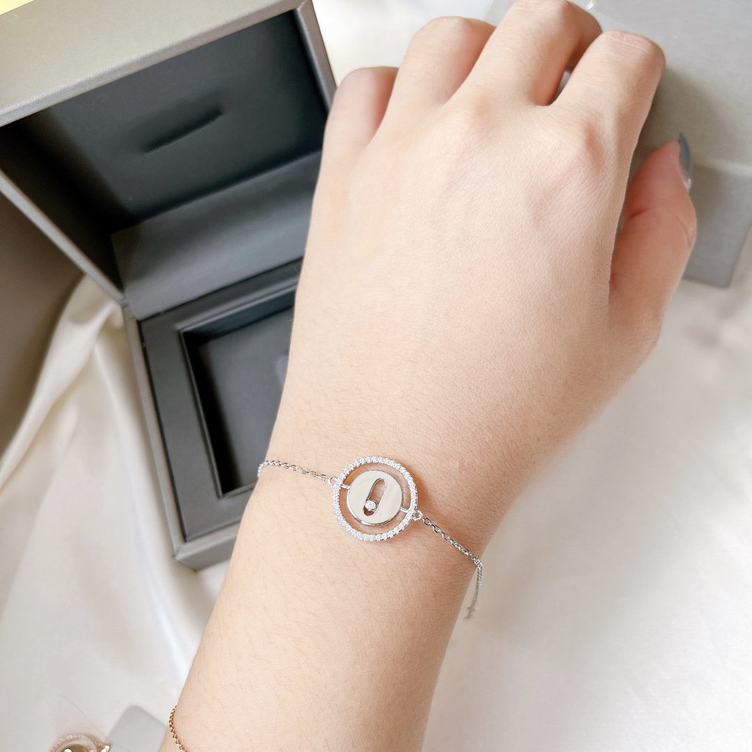[AuraEcho]LUCKY MOVE PAVED DIAMOND BRACELET