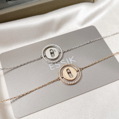 [AuraEcho]LUCKY MOVE PAVED DIAMOND BRACELET