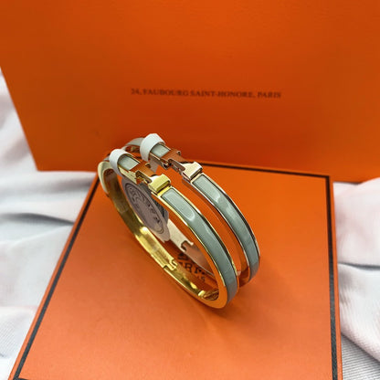 [AuraEcho]CLASSIC HM CLIC GREEN 8MM ENAMEL BRACELET