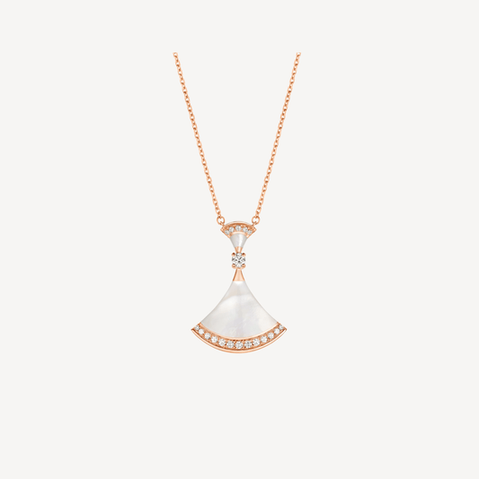 [AuraEcho]DREAM NECKLACE MOP PINK GOLD DIAMOND