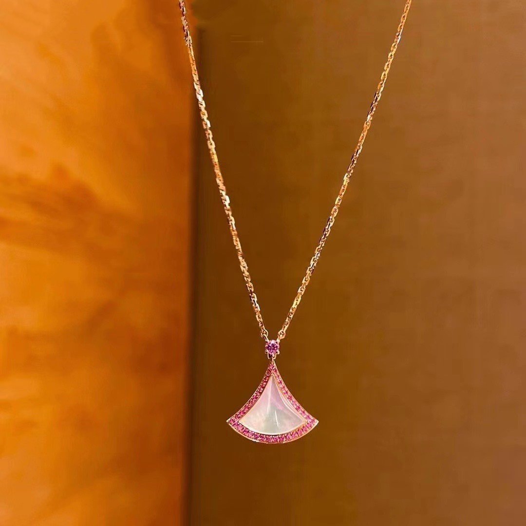 [AuraEcho]DREAM NECKLACE MOP DIAMOND PINK