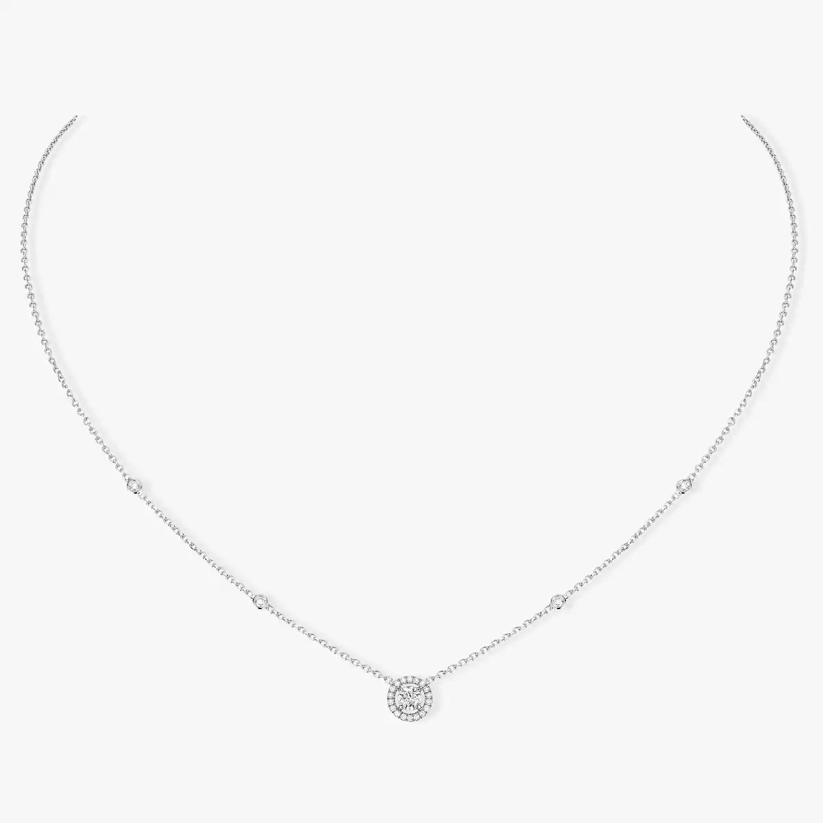 [AuraEcho]Diamond Necklace 0,20ct Brilliant Shape Joy
