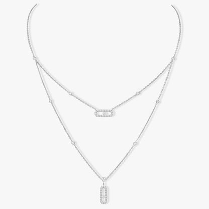 [AuraEcho]MOVE 2 ROW DIAMOND NECKLACE