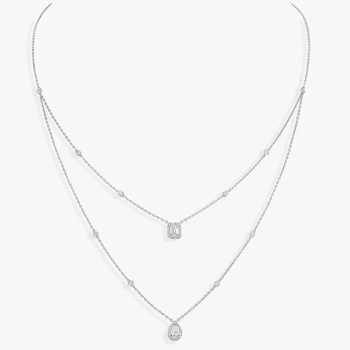 [AuraEcho]Diamond Necklace My Twin 2 Rows