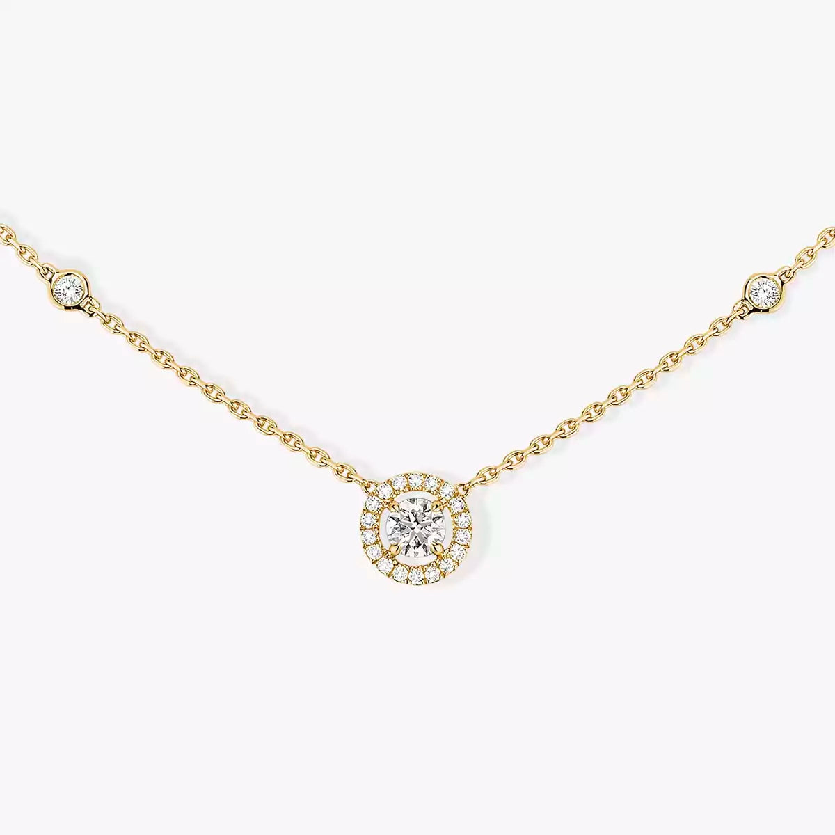 [AuraEcho]Diamond Necklace 0,20ct Brilliant Shape Joy
