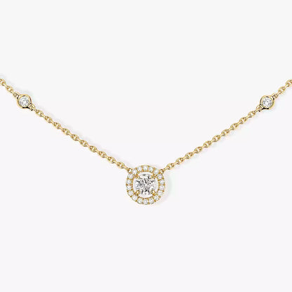[AuraEcho]Diamond Necklace 0,20ct Brilliant Shape Joy