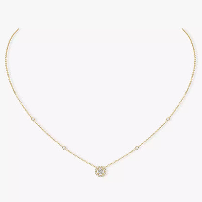 [AuraEcho]Diamond Necklace 0,20ct Brilliant Shape Joy