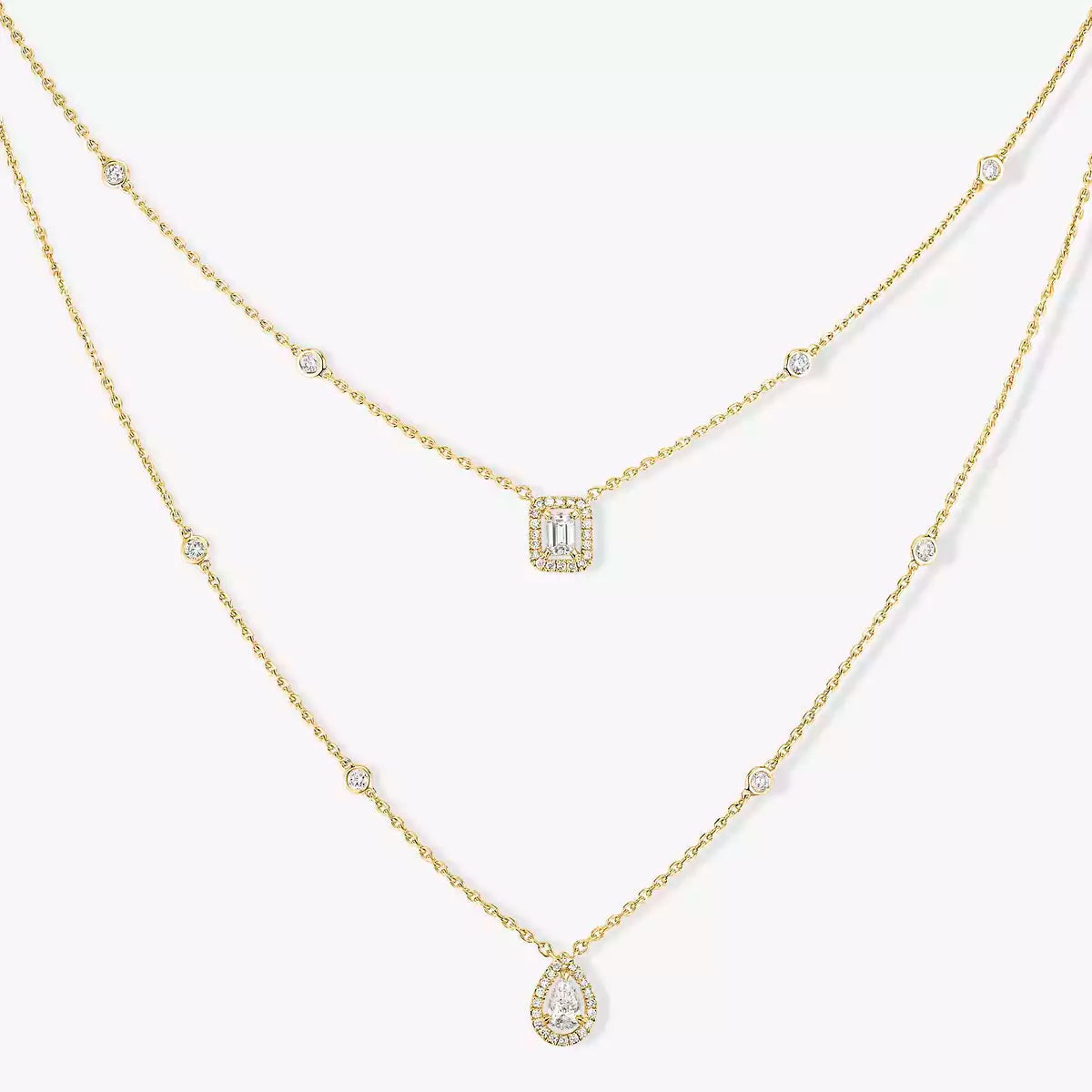 [AuraEcho]Diamond Necklace My Twin 2 Rows