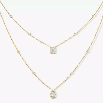[AuraEcho]Diamond Necklace My Twin 2 Rows