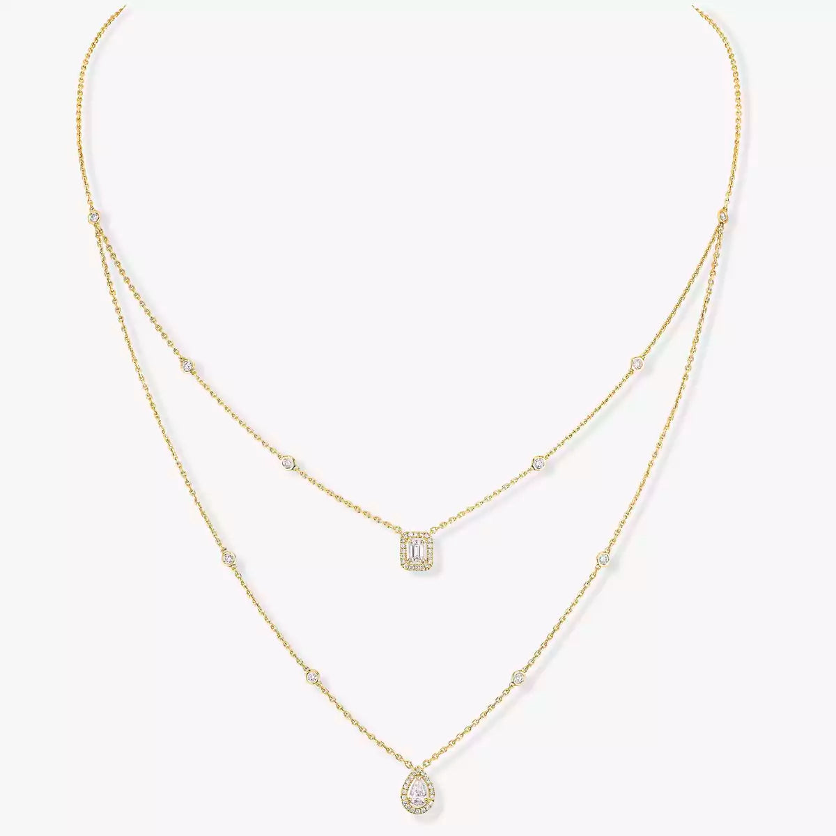 [AuraEcho]Diamond Necklace My Twin 2 Rows