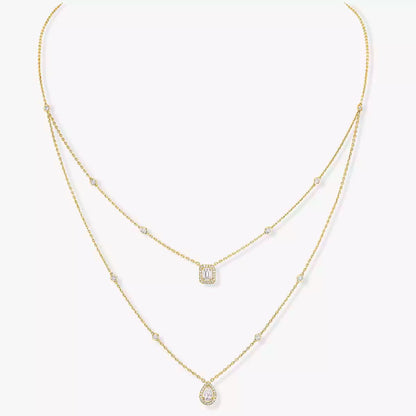[AuraEcho]Diamond Necklace My Twin 2 Rows