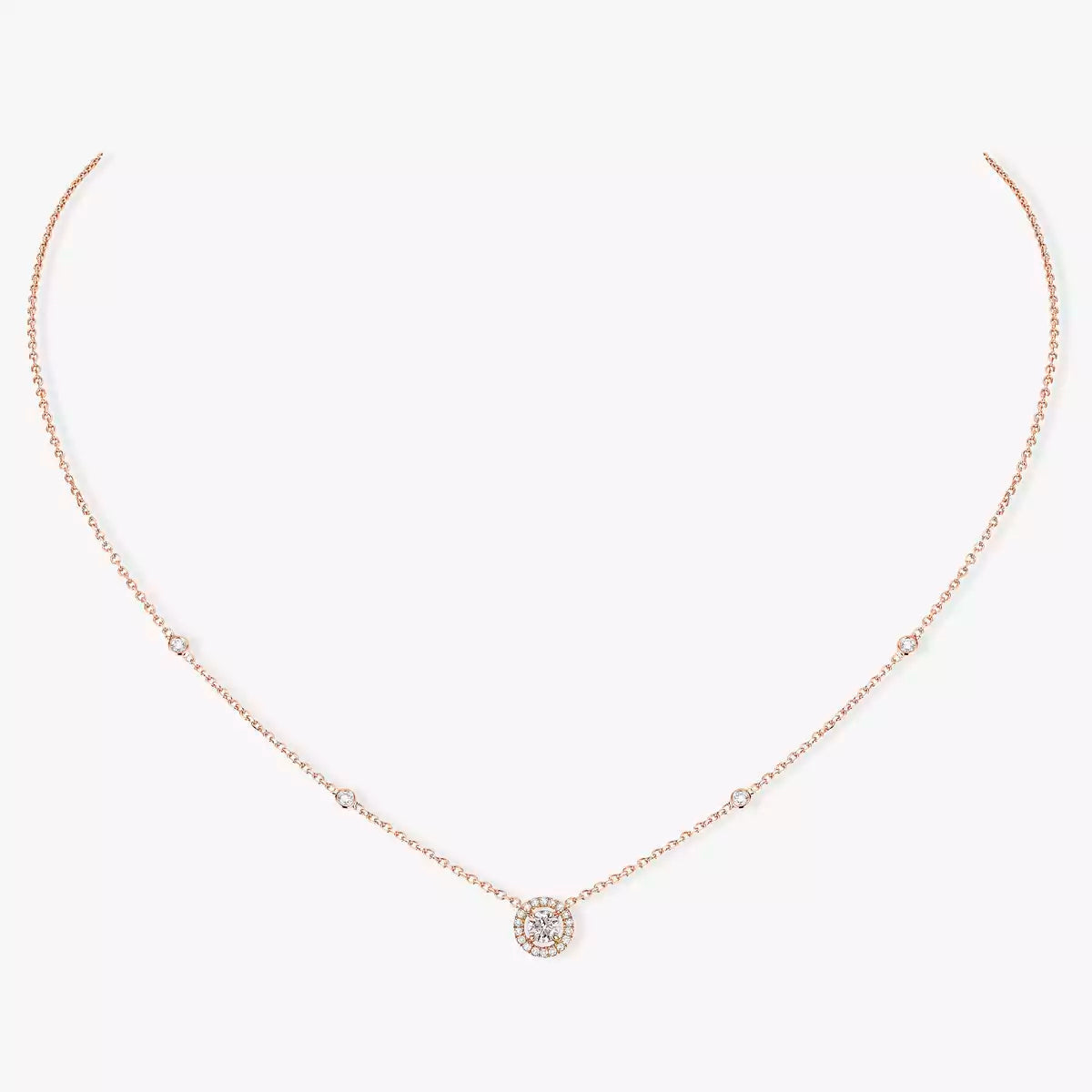 [AuraEcho]Diamond Necklace 0,20ct Brilliant Shape Joy