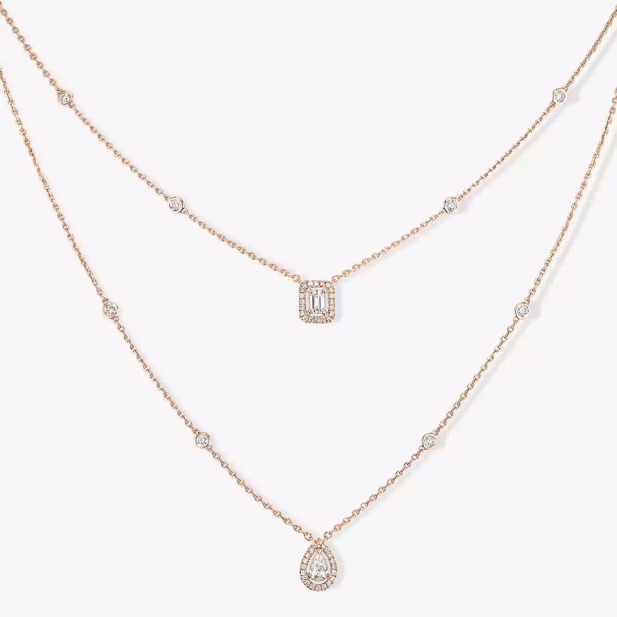 [AuraEcho]Diamond Necklace My Twin 2 Rows