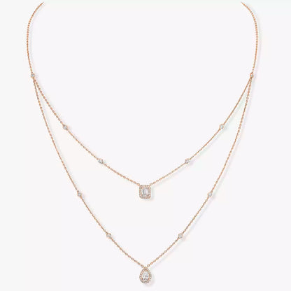 [AuraEcho]Diamond Necklace My Twin 2 Rows