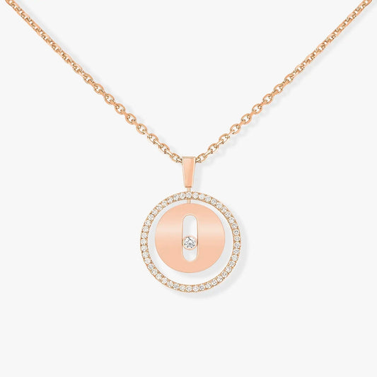 [AuraEcho]LUCKY MOVE PM NECKLACE PINK GOLD DIAMOND