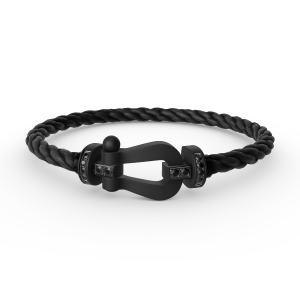 [AuraEcho]FORCE LARGE SERIES HORSESHOE BLACK SAMURAI BRACELET