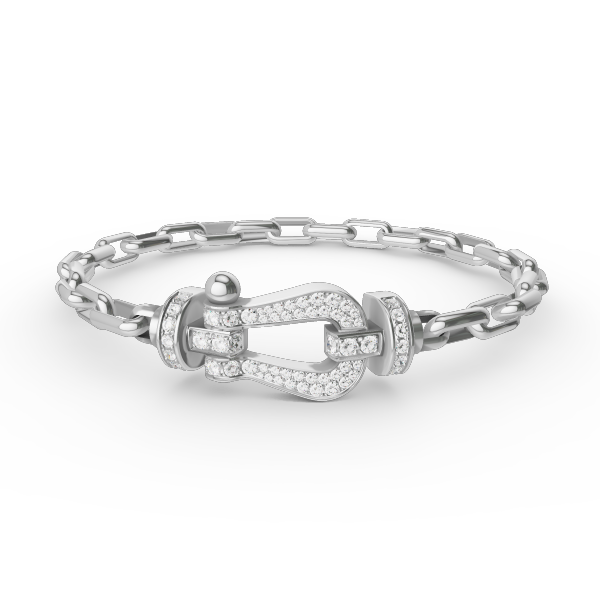 [AuraEcho]FORCE LARGE HORSESHOE CLASP  METAL BRACELET