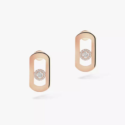 [AuraEcho]So Move Diamond Earrings in Yellow Gold