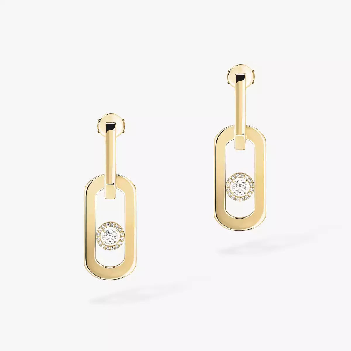 [AuraEcho]So Move XL Diamond Pendant Earrings