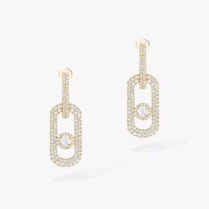 [AuraEcho]So Move XL Pave_-Set Diamond Pendant Earrings