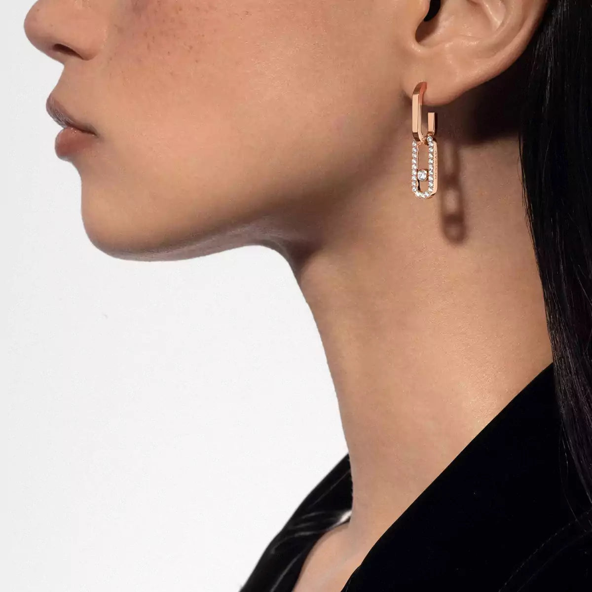 [AuraEcho]Move Link Diamond Earrings