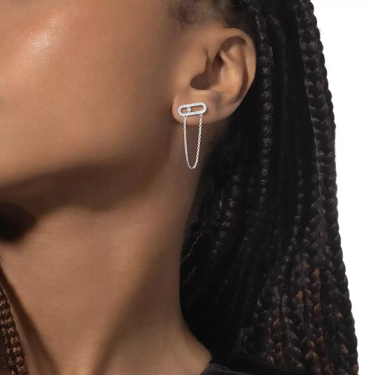 [AuraEcho]Move Uno Diamond Earrings