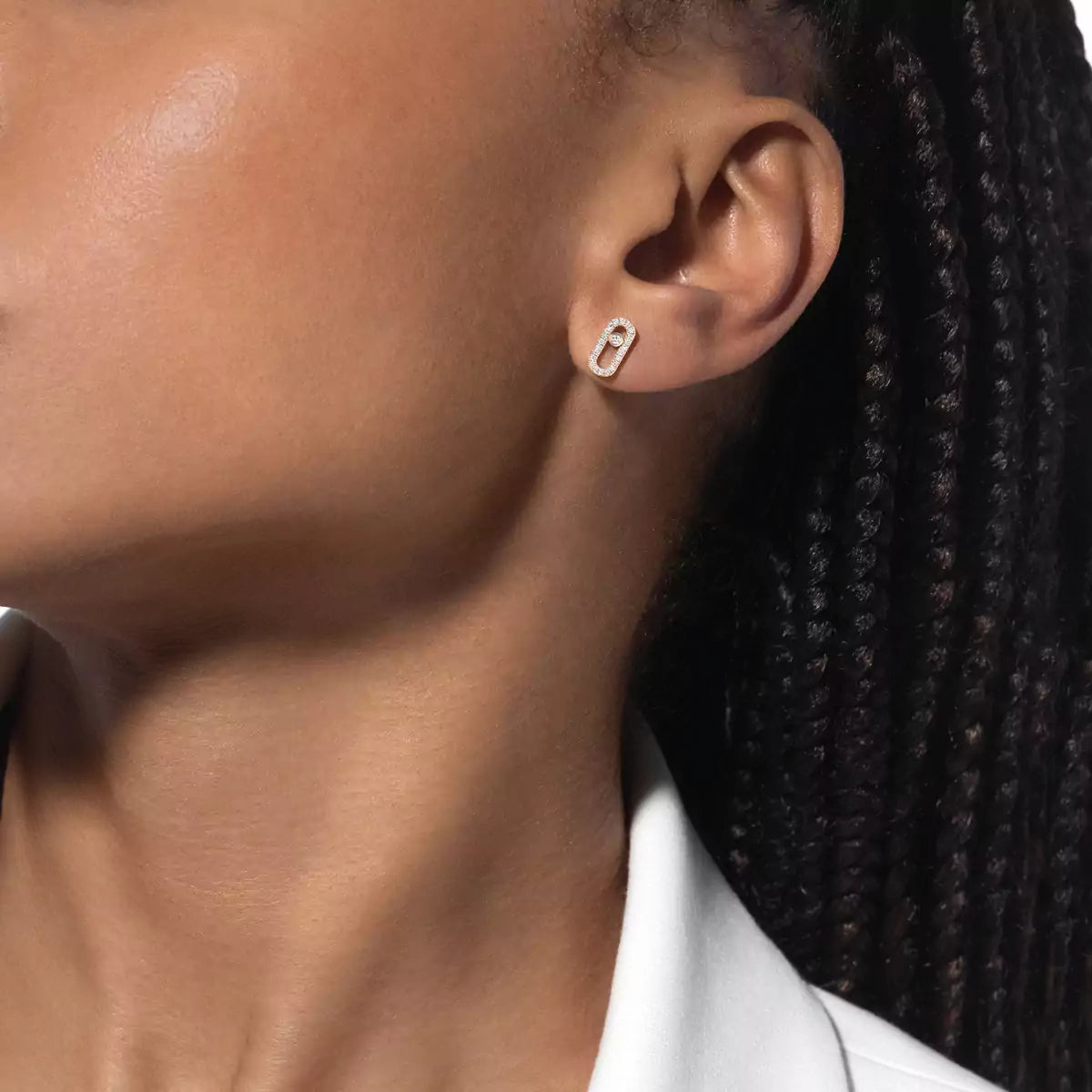 [AuraEcho]Move Uno Diamond Earrings