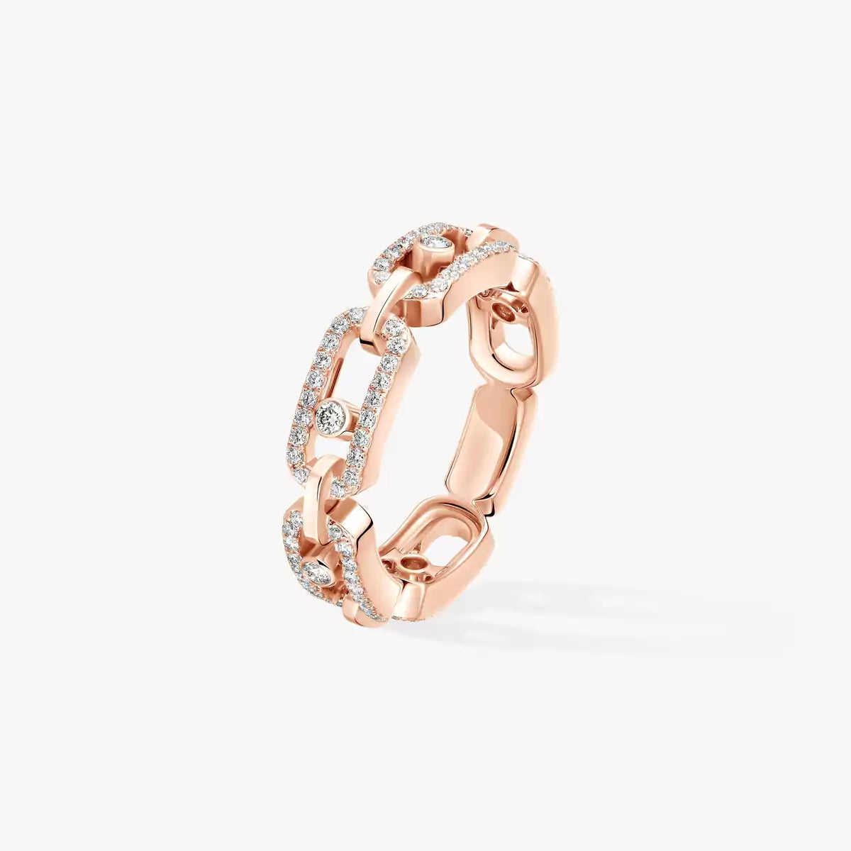 [AuraEcho]Move Link Pave_-Set Diamond Ring in Gold