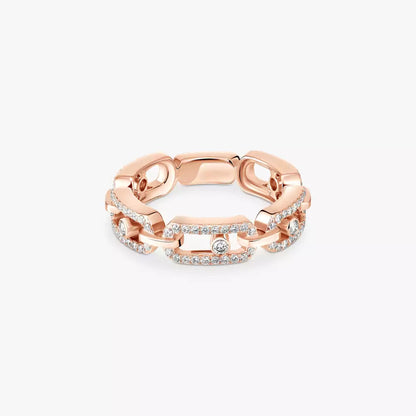 [AuraEcho]Move Link Pave_-Set Diamond Ring in Gold