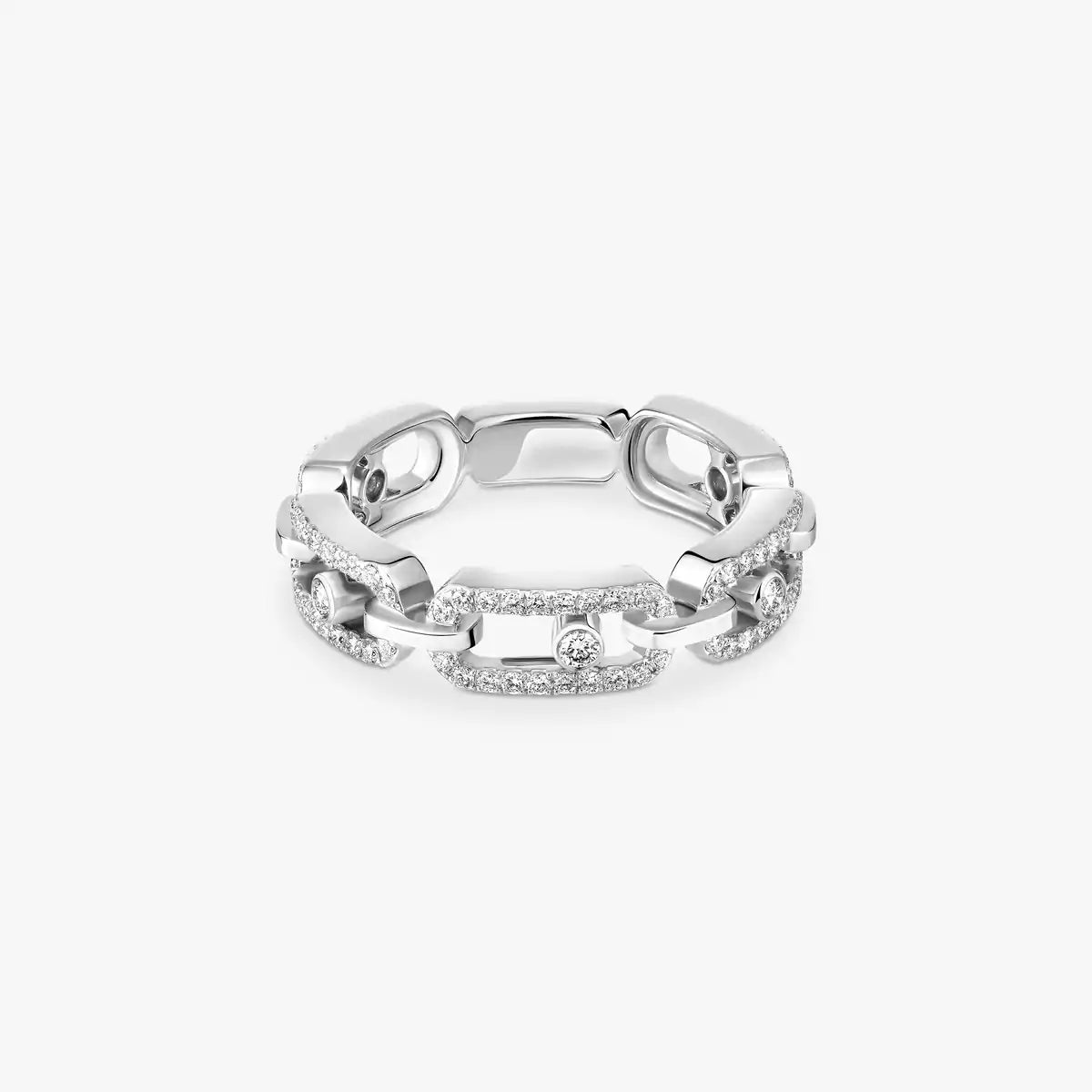 [AuraEcho]Move Link Pave_-Set Diamond Ring in Gold