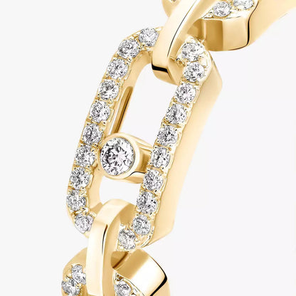 [AuraEcho]Move Link Pave_-Set Diamond Ring in Gold