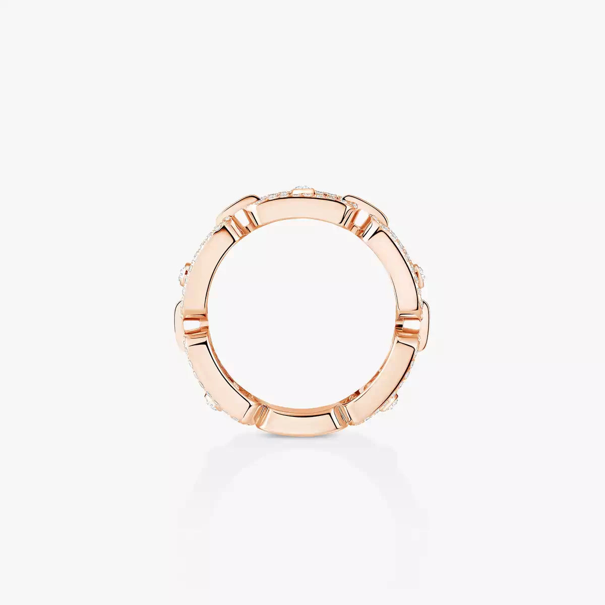 [AuraEcho]Move Link Pave_-Set Diamond Ring in Gold