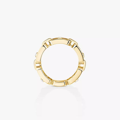 [AuraEcho]Move Link Pave_-Set Diamond Ring in Gold