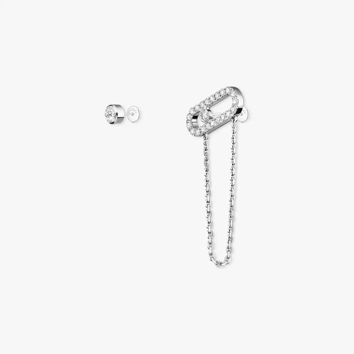 [AuraEcho]Move Uno Diamond Earrings