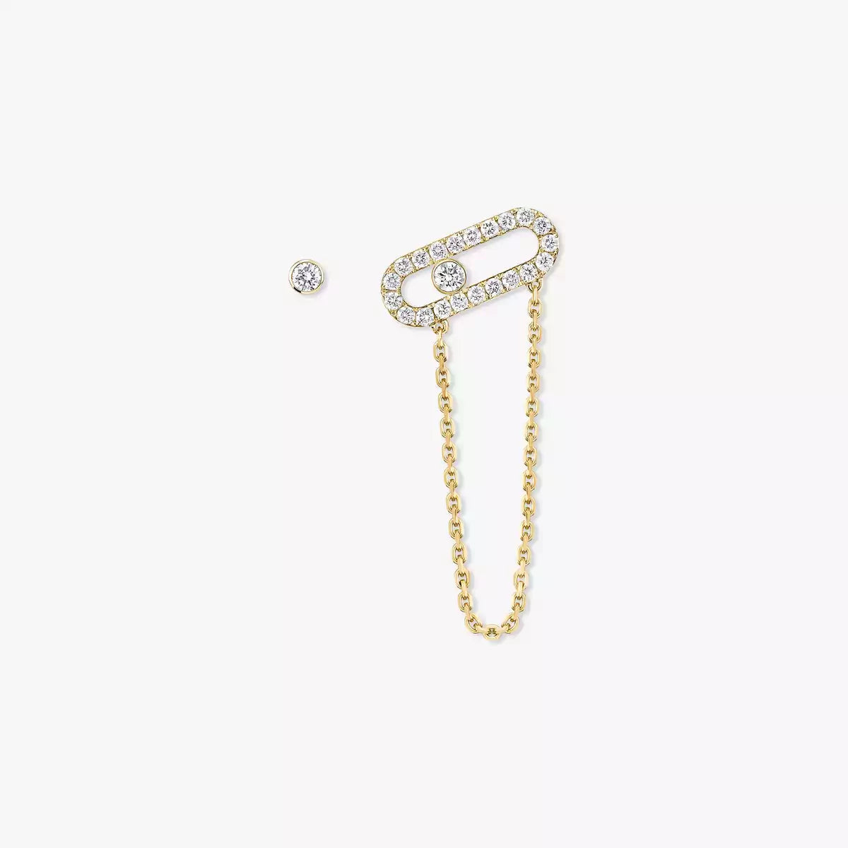 [AuraEcho]Move Uno Diamond Earrings