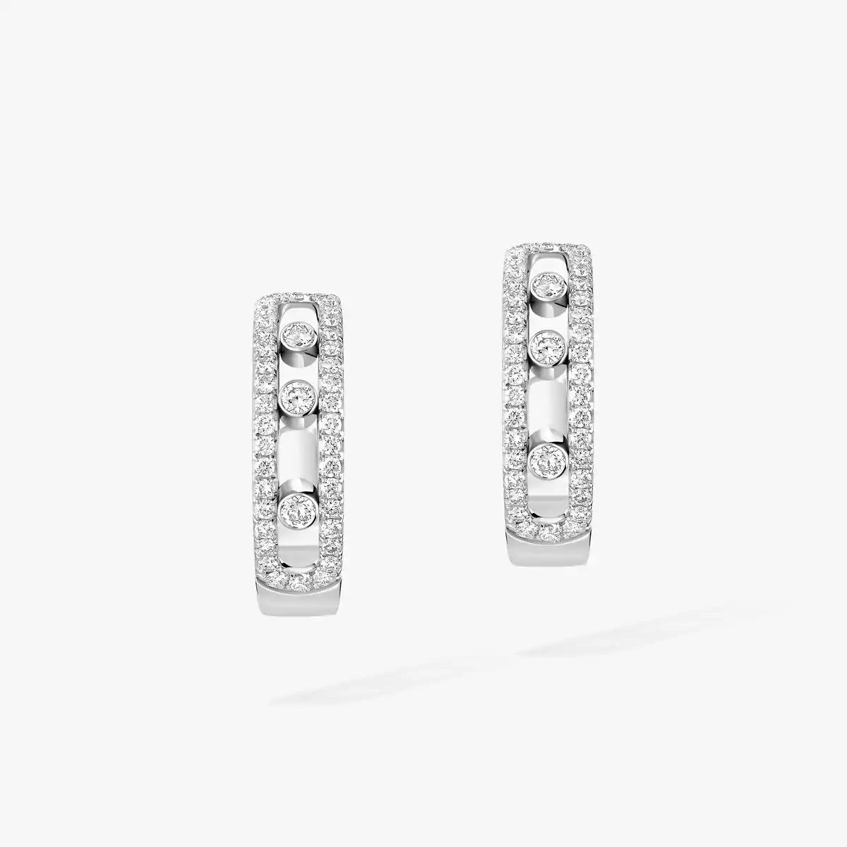 [AuraEcho]Diamond Pave_ Hoop Earrings Move