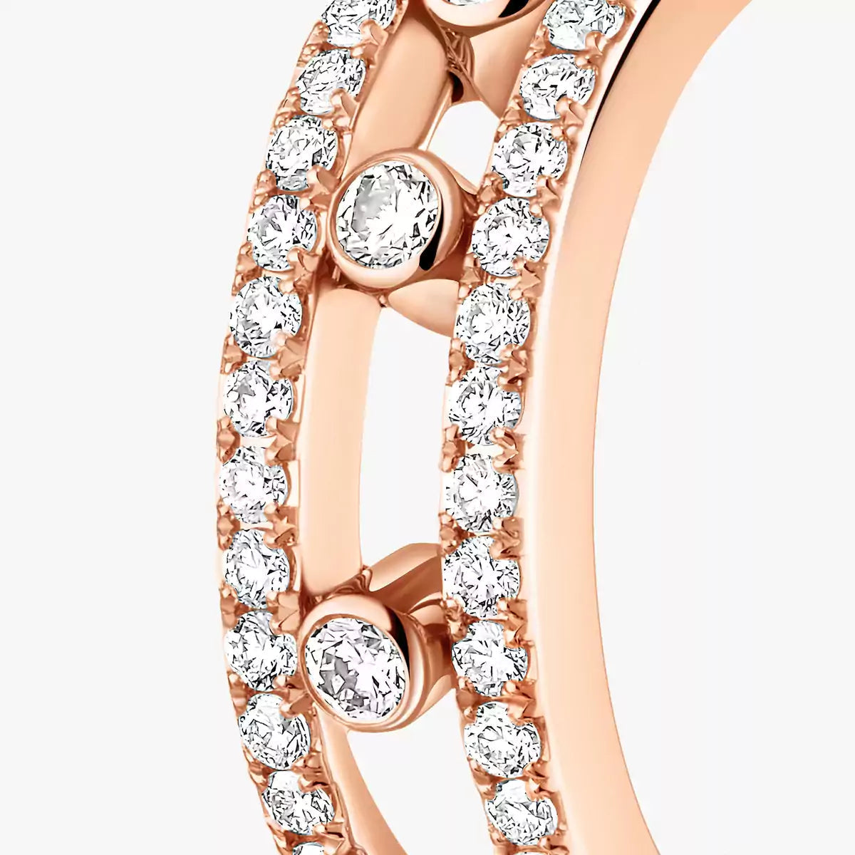 [AuraEcho]Diamond Pave_ Hoop Earrings Move