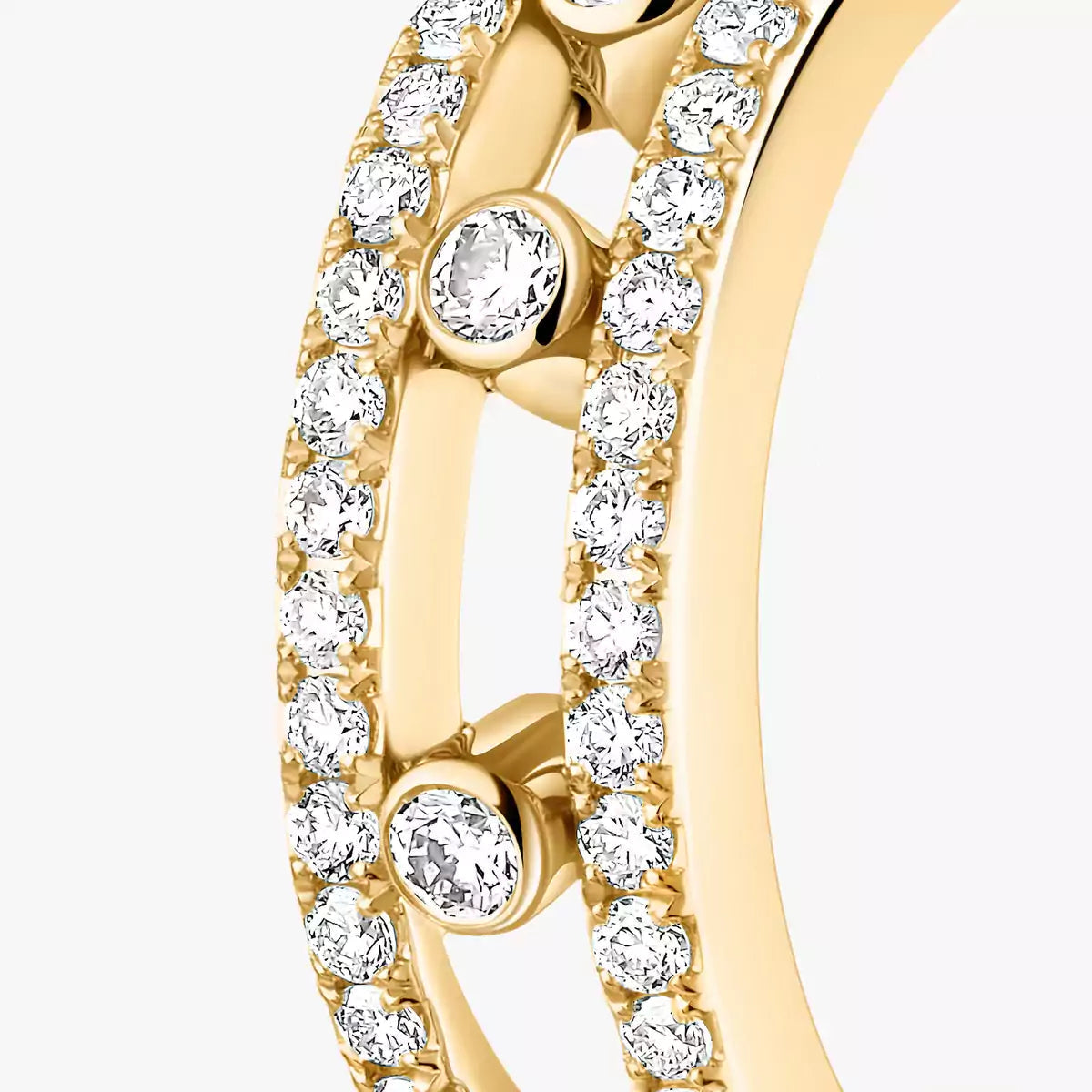 [AuraEcho]Diamond Pave_ Hoop Earrings Move