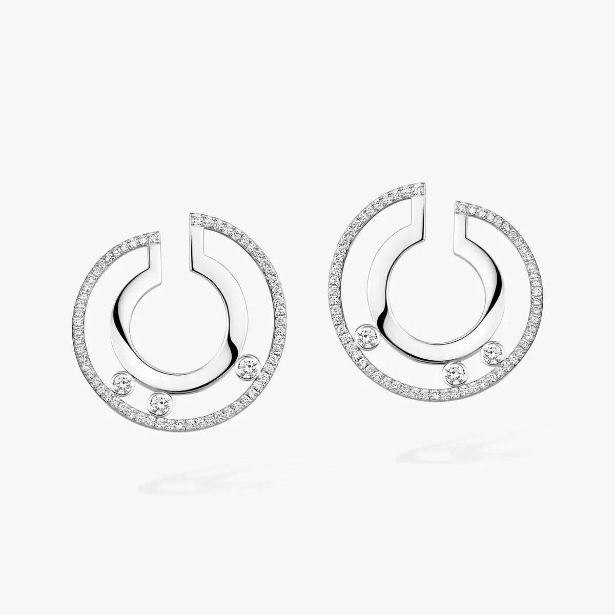 [AuraEcho]Move Romane Small Diamond Hoop Earrings