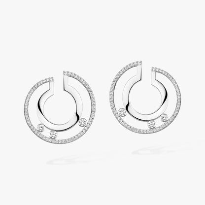 [AuraEcho]Move Romane Small Diamond Hoop Earrings