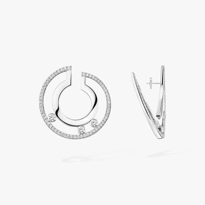 [AuraEcho]Move Romane Small Diamond Hoop Earrings
